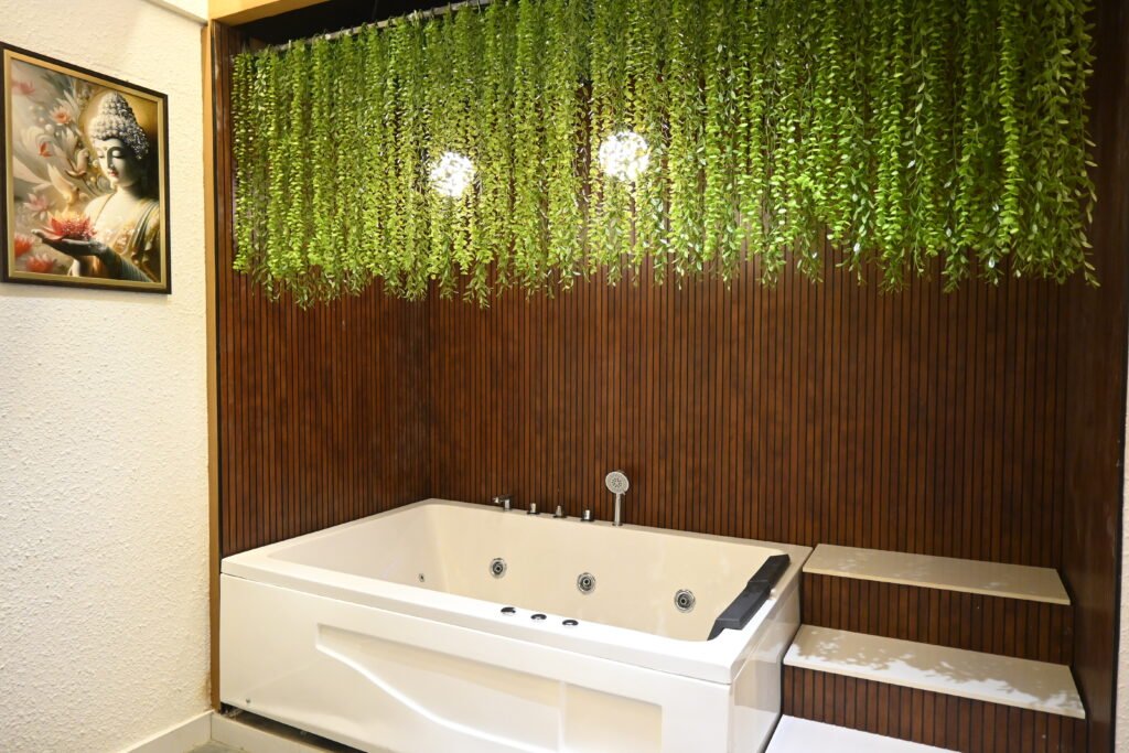 Couple spa experience with jacuzzi